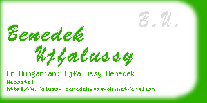 benedek ujfalussy business card